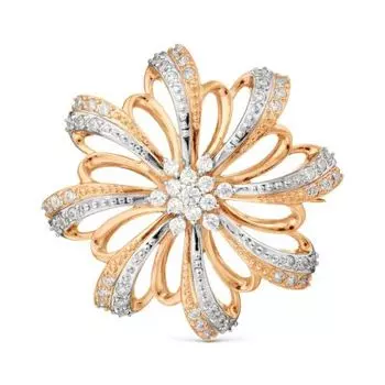 Брошь с фианитами Линии Любви