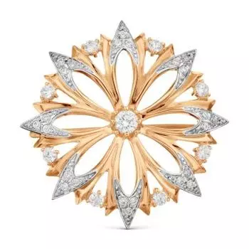 Брошь с фианитами Линии Любви