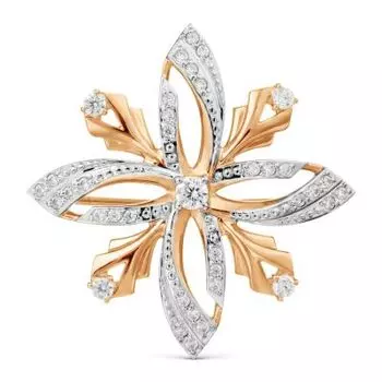 Брошь с фианитами Линии Любви