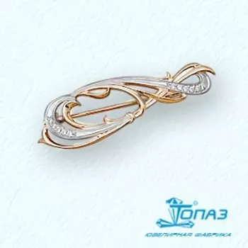 Брошь с фианитами Линии Любви