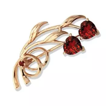 Брошь с гранатами Линии Любви