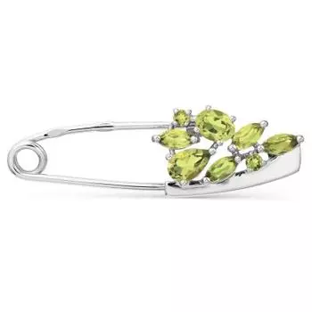 Брошь с хризолитами Линии Любви