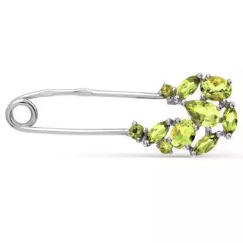 Брошь с хризолитами Линии Любви