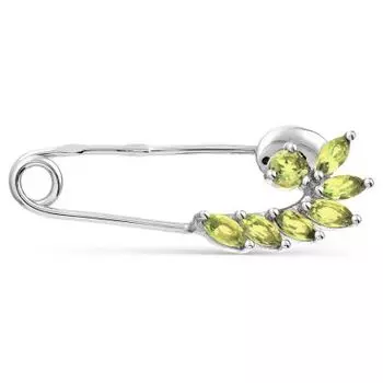 Брошь с хризолитами Линии Любви