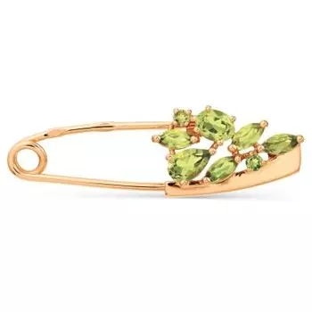 Брошь с хризолитами Линии Любви