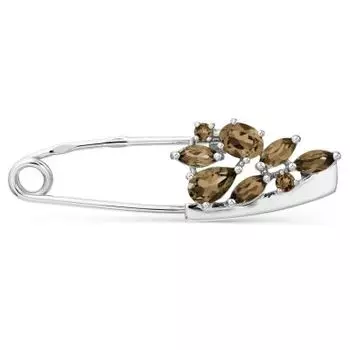 Брошь с раухтопазами Линии Любви