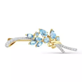 Брошь с топазами и фианитами Линии Любви