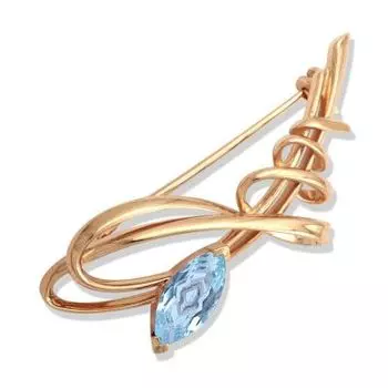 Брошь с топазом Линии Любви
