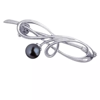 Брошь с жемчугом Линии Любви