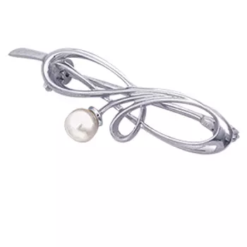 Брошь с жемчугом Линии Любви