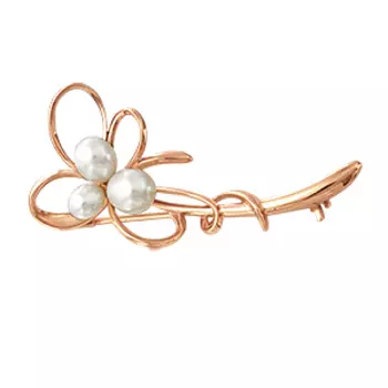 Брошь с жемчугом Линии Любви