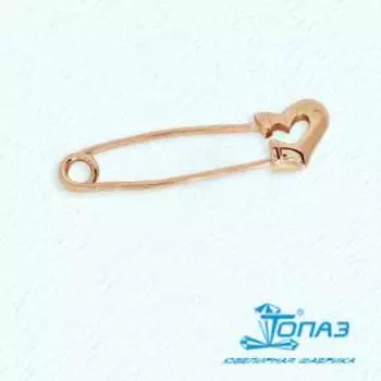 Булавка из красного золота Линии Любви