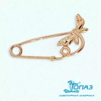 Булавка из красного золота Линии Любви