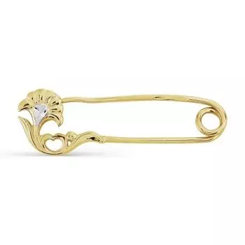 Булавка из желтого золота Линии Любви
