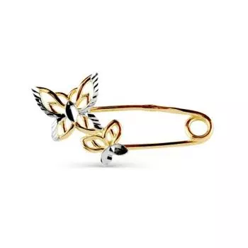 Булавка из желтого золота Линии Любви