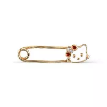 Булавка с эмалью и фианитом Линии Любви