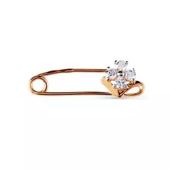 Булавка с фианитами Линии Любви