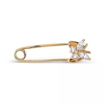 Булавка с фианитами Линии Любви