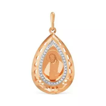 Иконка с фианитами Линии Любви