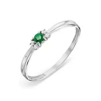 Кольцо из белого золота Линии Любви