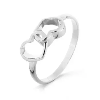 Кольцо из белого золота Линии Любви