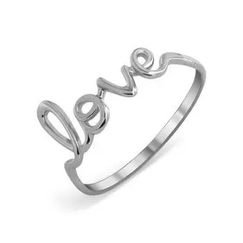 Кольцо из белого золота Линии Любви