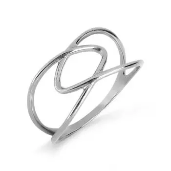 Кольцо из белого золота Линии Любви