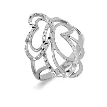 Кольцо из белого золота Линии Любви