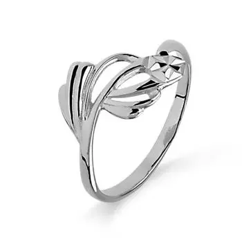 Кольцо из белого золота Линии Любви