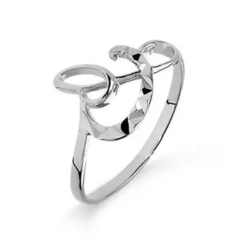 Кольцо из белого золота Линии Любви