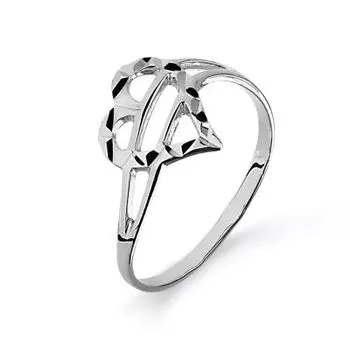 Кольцо из белого золота Линии Любви