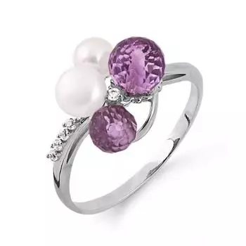 Кольцо из белого золота Линии Любви