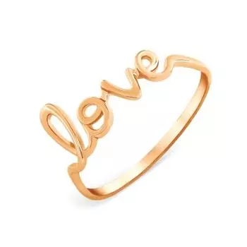 Кольцо из красного золота Линии Любви