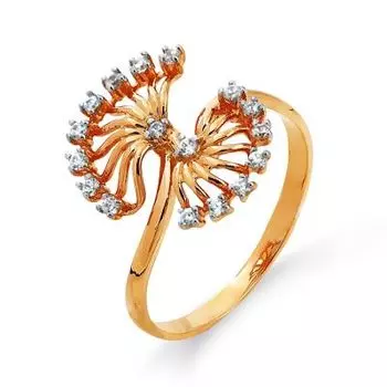 Кольцо из красного золота Линии Любви