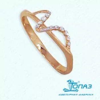 Кольцо из красного золота Линии Любви