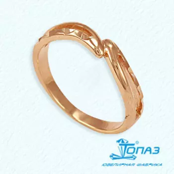 Кольцо из красного золота Линии Любви