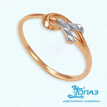 Кольцо из красного золота Линии Любви