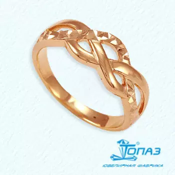 Кольцо из красного золота Линии Любви