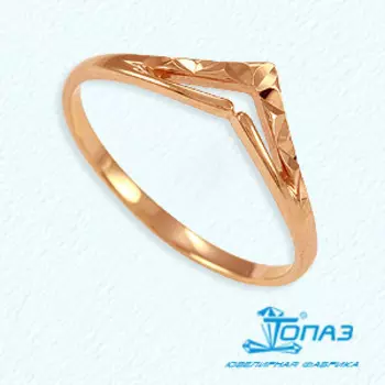 Кольцо из красного золота Линии Любви