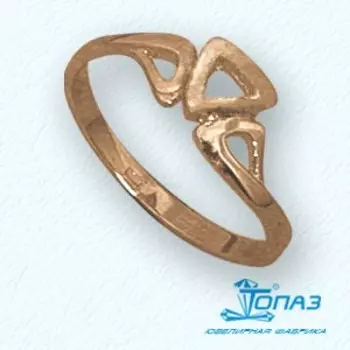 Кольцо из красного золота Линии Любви