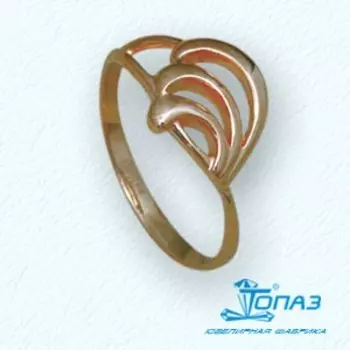 Кольцо из красного золота Линии Любви
