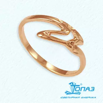 Кольцо из красного золота Линии Любви