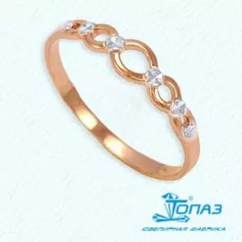 Кольцо из красного золота Линии Любви