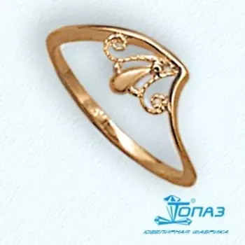 Кольцо из красного золота Линии Любви