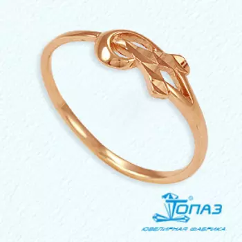 Кольцо из красного золота Линии Любви