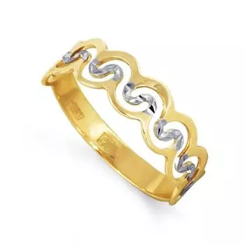 Кольцо из желтого золота Линии Любви