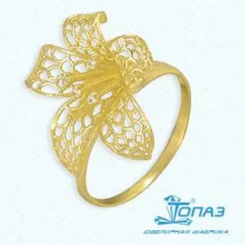 Кольцо из желтого золота Линии Любви