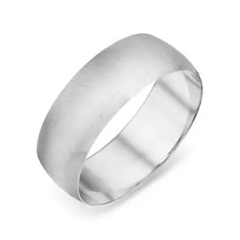Кольцо обручальное из белого золота Линии Любви