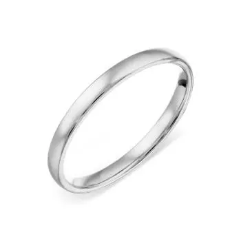 Кольцо обручальное из белого золота Линии Любви