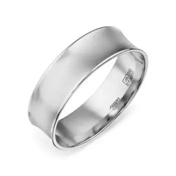 Кольцо обручальное из белого золота Линии Любви